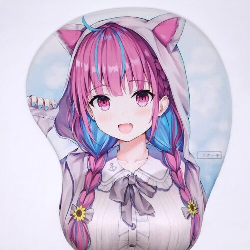 Virtual Youtuber Minato Aqua 3D Silicon Mouse Pad Mat Wrist Rest