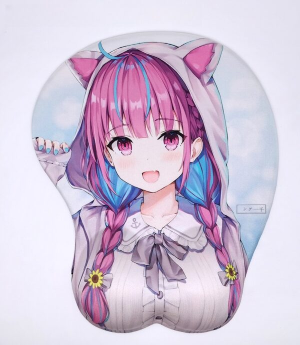 Virtual Youtuber Minato Aqua 3D Silicon Mouse Pad Mat Wrist Rest