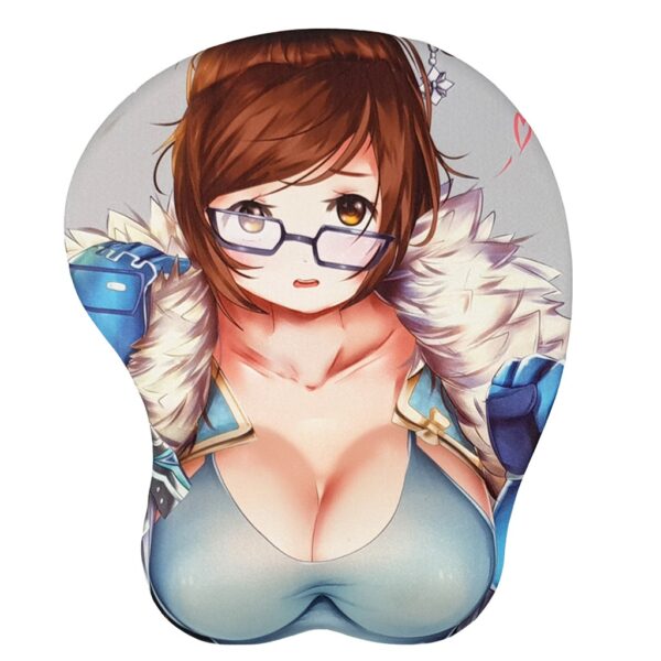 Overwatch mei 3D Mousepad-Soft Breast 3D Silicon Mouse Pad Mat Wrist Rest
