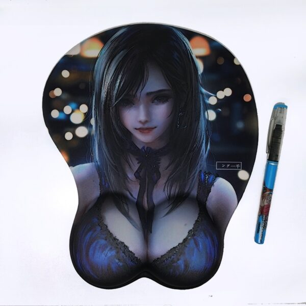 Final Fantasy Tifa Lockhart 3D Silicon Mouse Pad Mat Wrist Rest