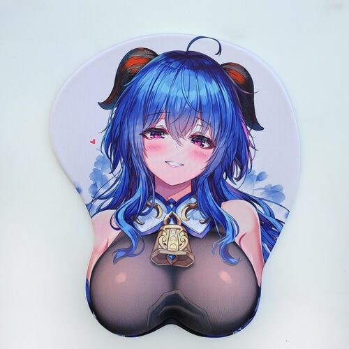 Genshin Impact Ganyu 3D Silicon Mouse Pad Mat Wrist Rest