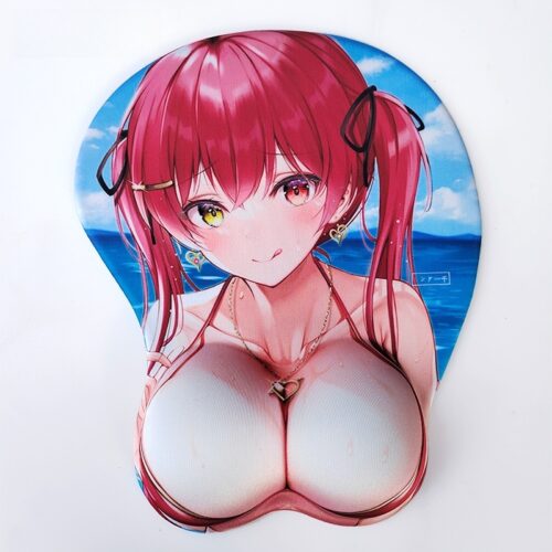 Virtual Youtuber Houshou Marine 3D Silicon Mouse Pad Mat Wrist Rest