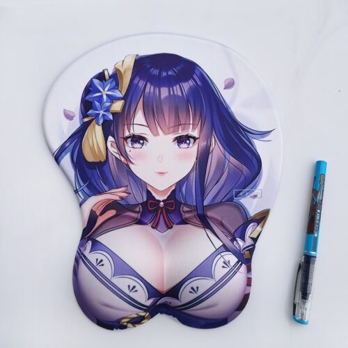Genshin Impact Raiden Shogun 3D Silicon Mouse Pad Mat Wrist Rest