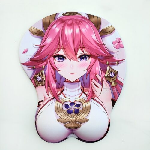 Genshin Impact Yae Miko 3D Silicon Mouse Pad Mat Wrist Rest
