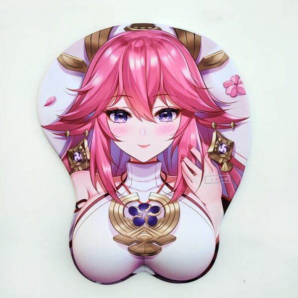 Genshin Impact Yae Miko 3D Silicon Mouse Pad Mat Wrist Rest