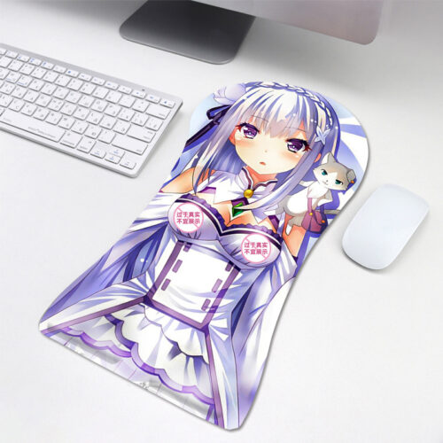 Re:Zero Emilia 3D Silicone Half/Full Body Mouse Pad